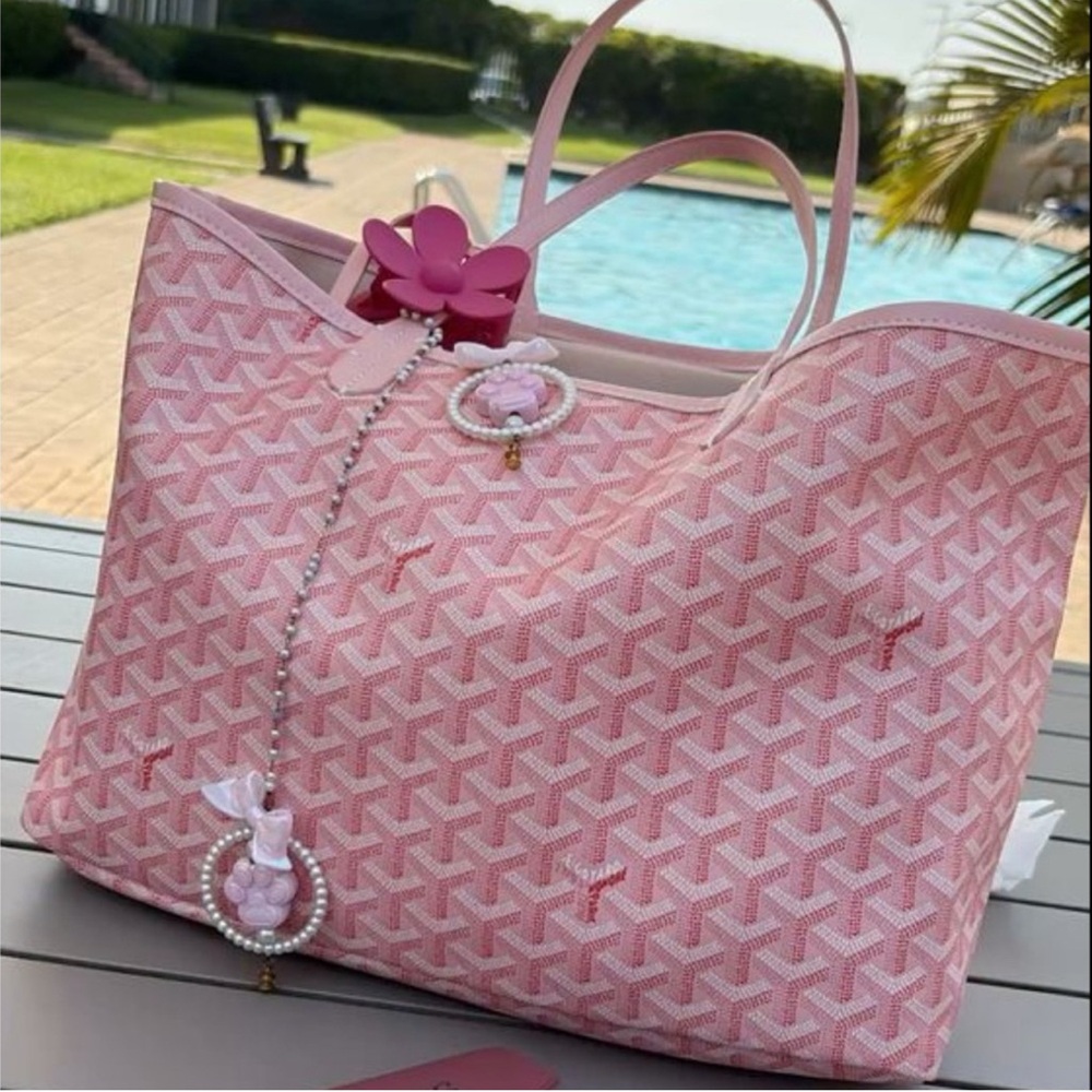 Medium Size Pink Patterned Tote Bag - image 1
